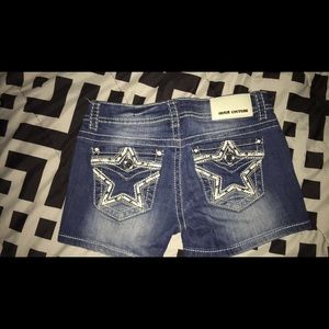 Denim couture shorts, size S fit like a M.